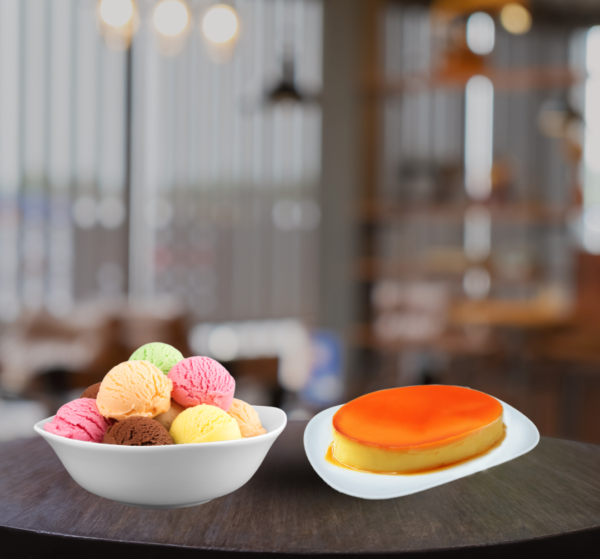 Leche Flan & Ice Cream